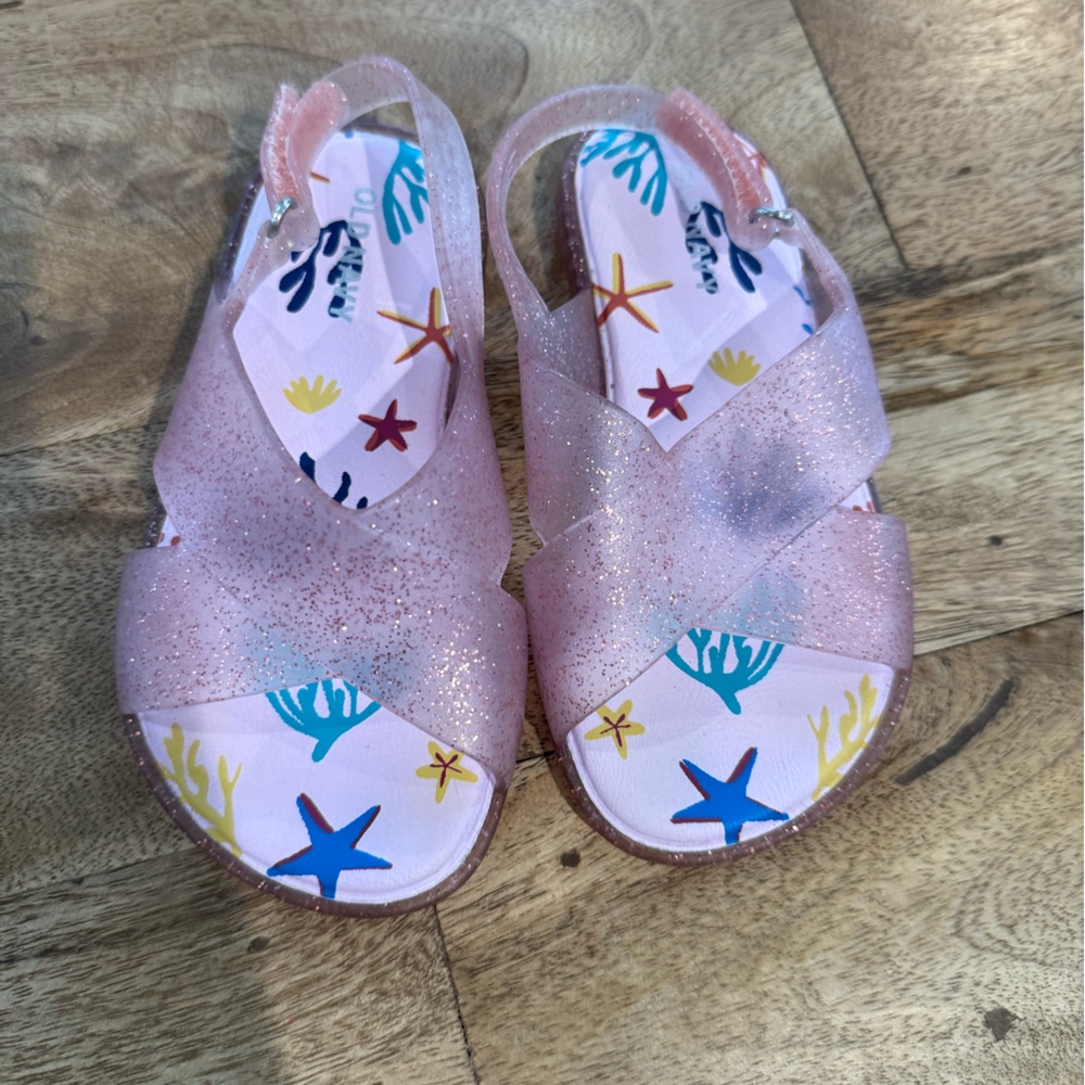 Old Navy Pink Sandals with Sparkly Design